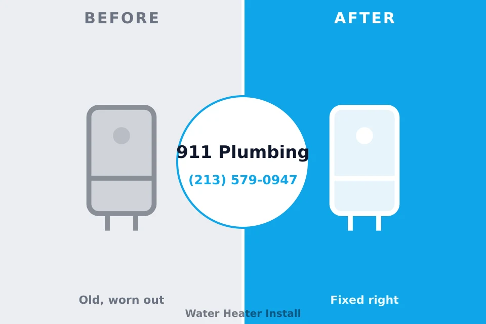 Before and after: plumbing company Easton, MD
